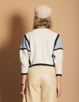 Vintage hand knitted head print sweater