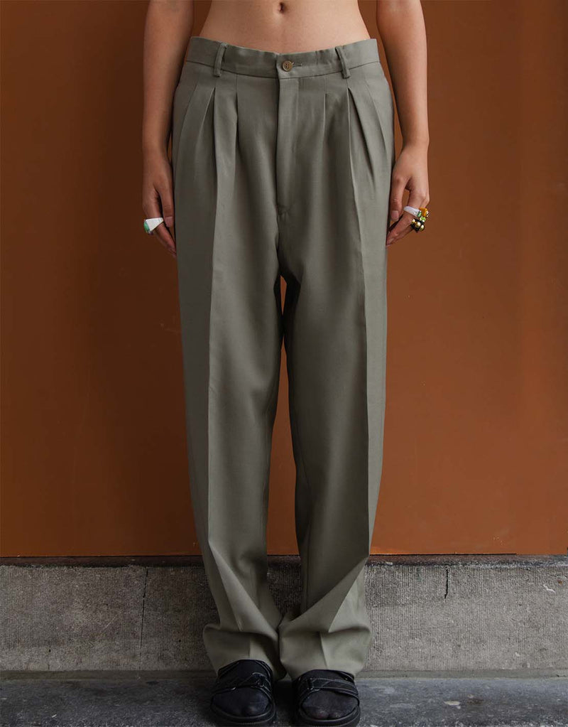 Vintage high waisted front pleat pantalon