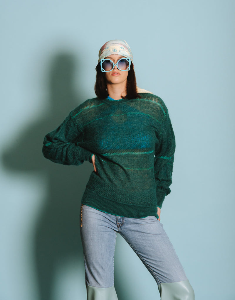 Vintage knitted poi by Krizia lines sweater