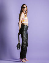 Vintage lace up trousers