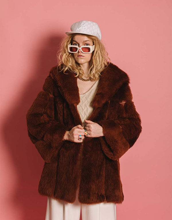 Vintage oversized faux fur coat