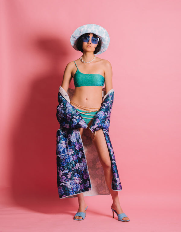 Vintage oversized flower coat