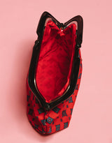 Vintage patterned clutch bag