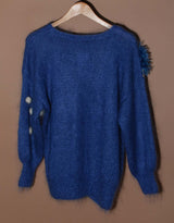 Vintage stripes and pom pom jumper |