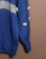 Vintage stripes and pom pom jumper |