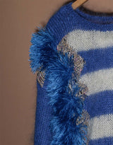 Vintage stripes and pom pom jumper |