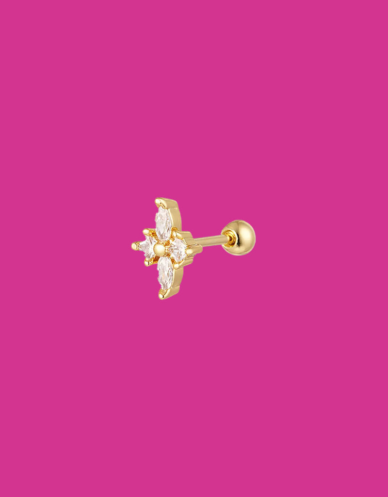 Zircon flower piercing