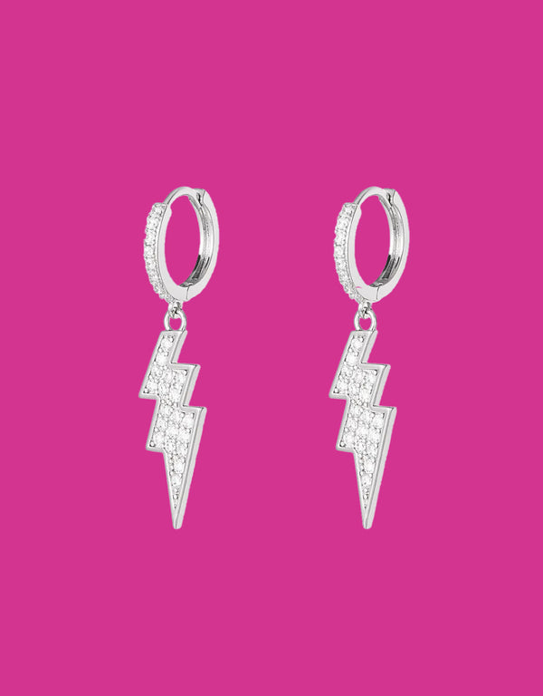 Zircon thunder earrings