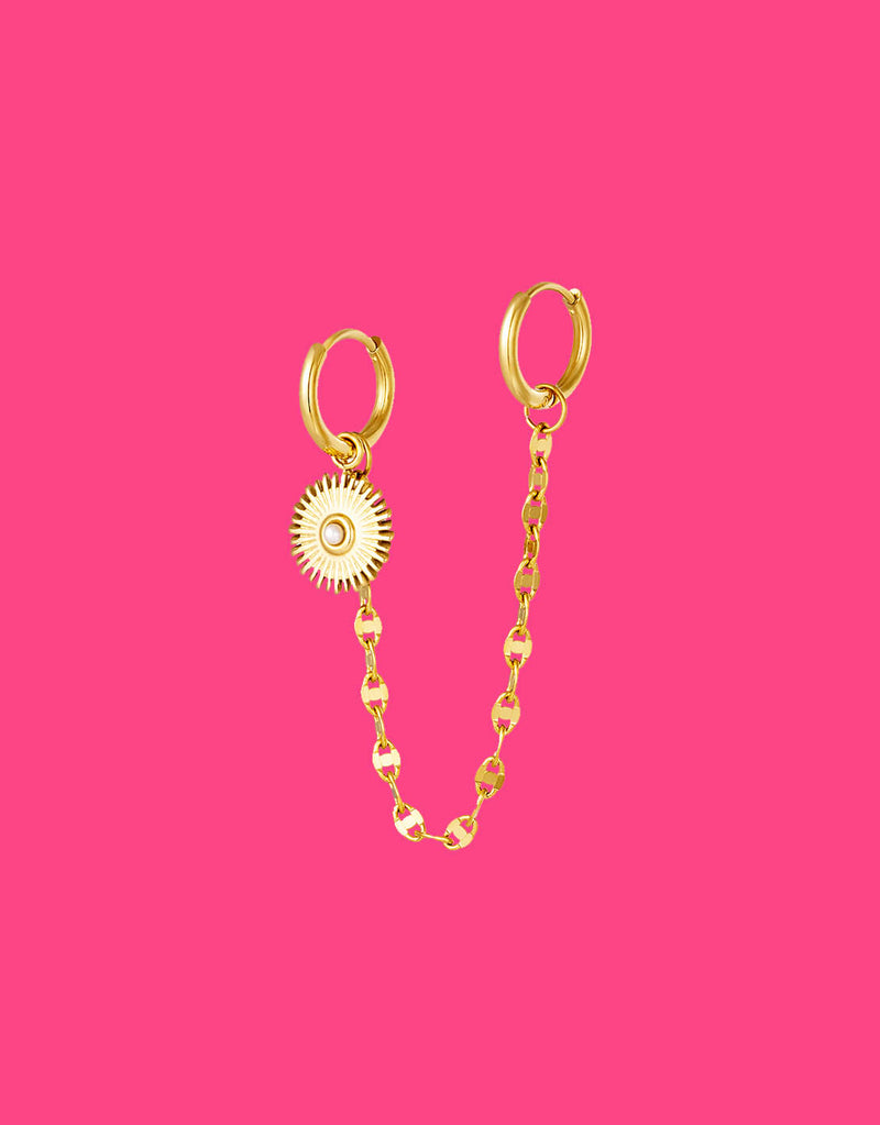 double earrings chain