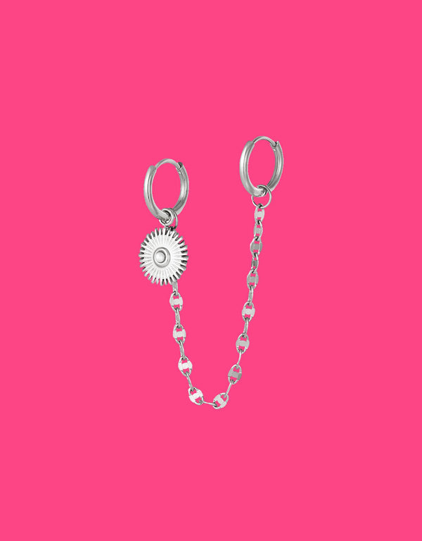 double earrings chain