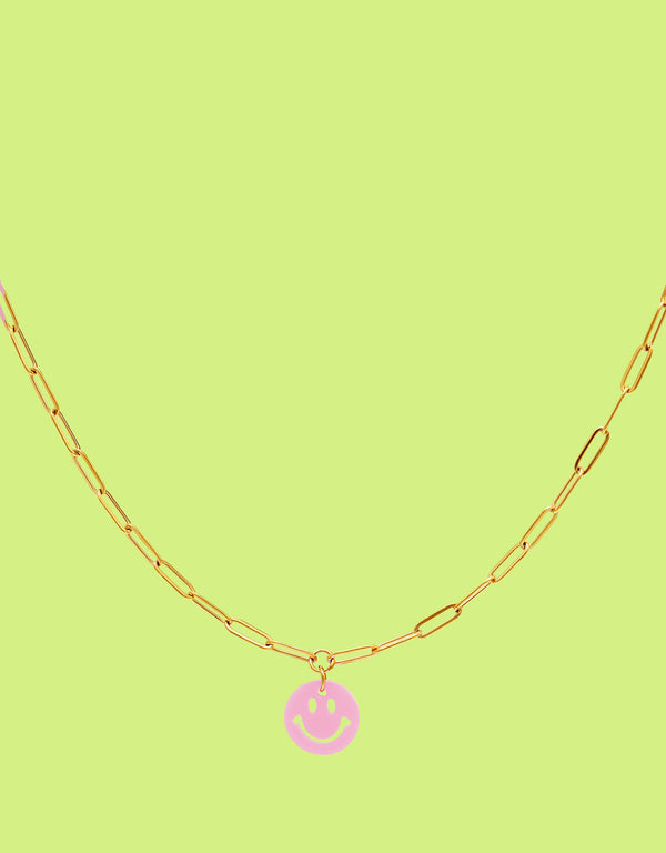 Necklace with a smiley face