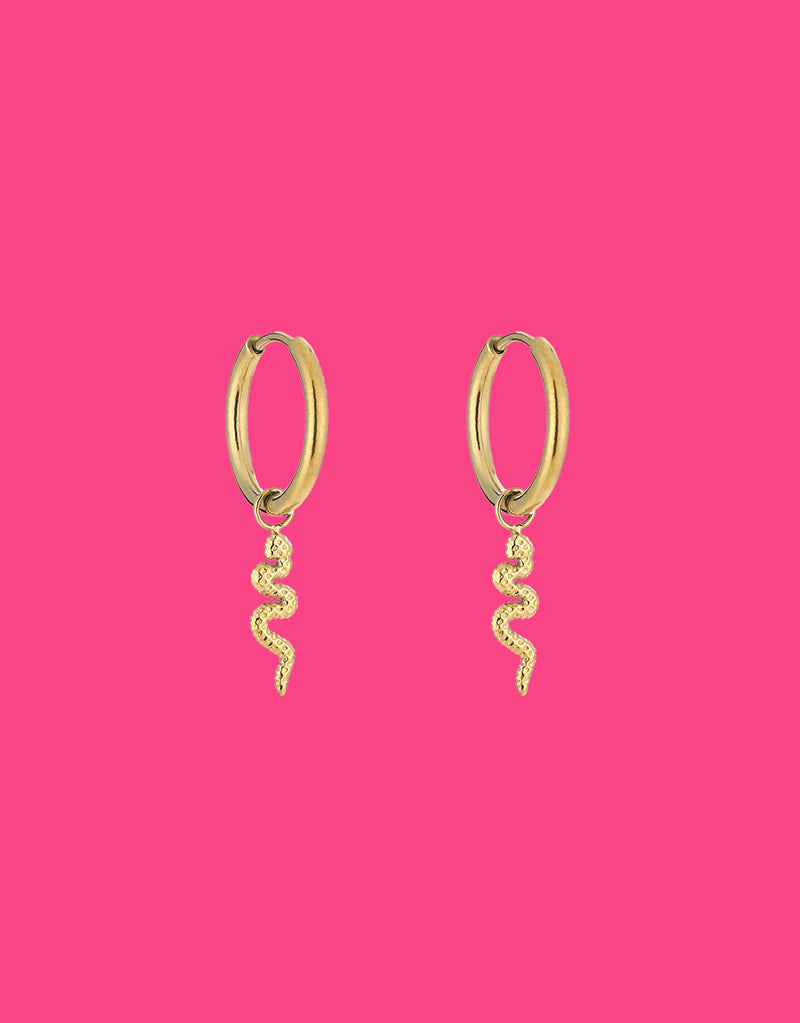 tiny snake earrings