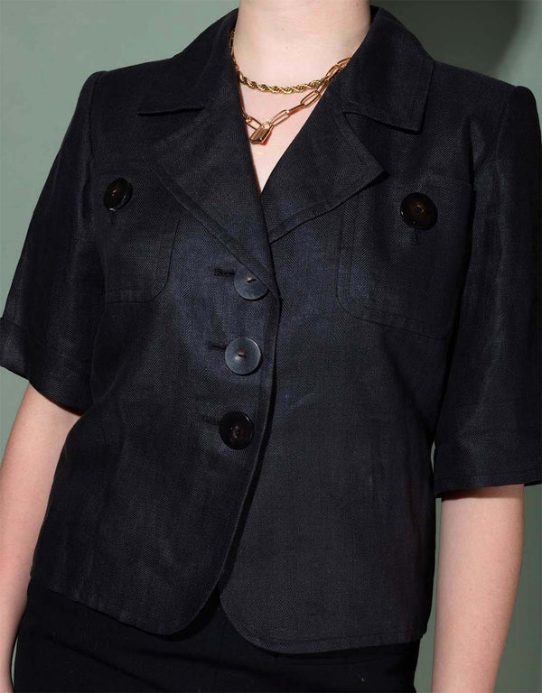 Vintage Yves Saint Laurent front pockets blouse