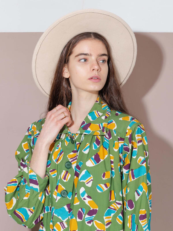Vintage Yves Saint Laurent abstract shirt dress