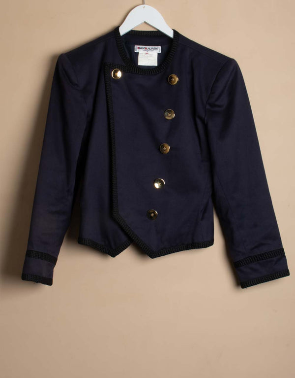 Vintage Yves Saint Laurent braided detail jacket