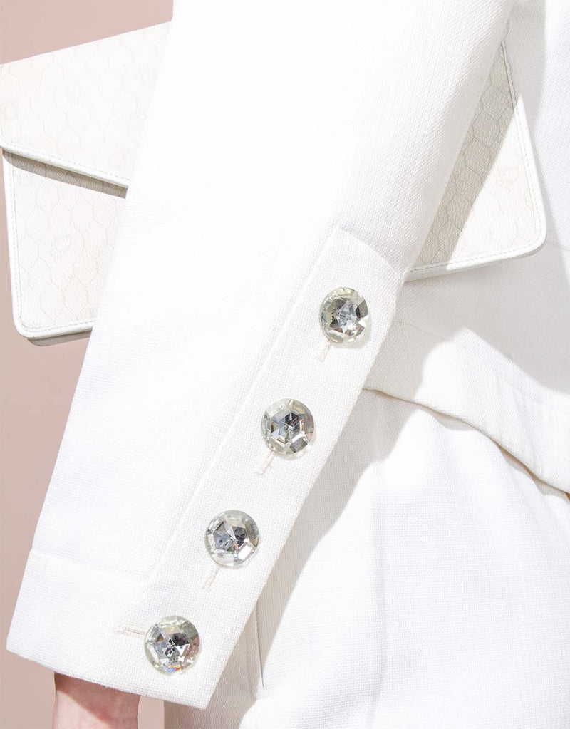 Vintage Yves Saint Laurent crystal button blazer