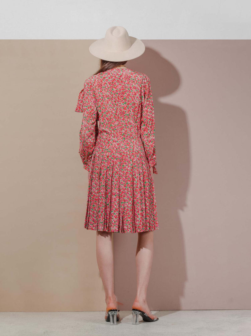 Vintage Yves Saint Laurent pleated midi dress