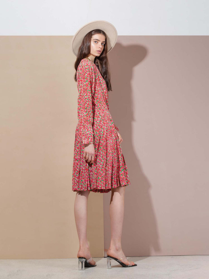 Vintage Yves Saint Laurent pleated midi dress – JUTKA RISKA