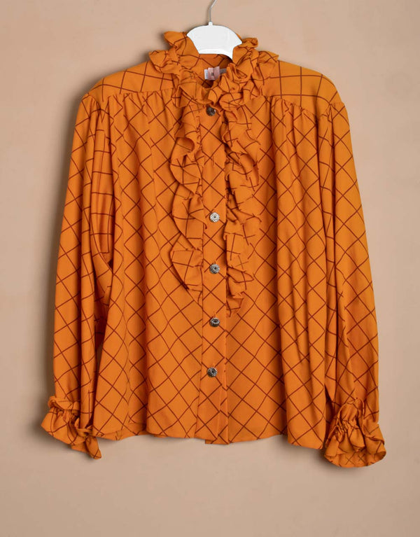 Vintage Yves Saint Laurent ruffled blouse I